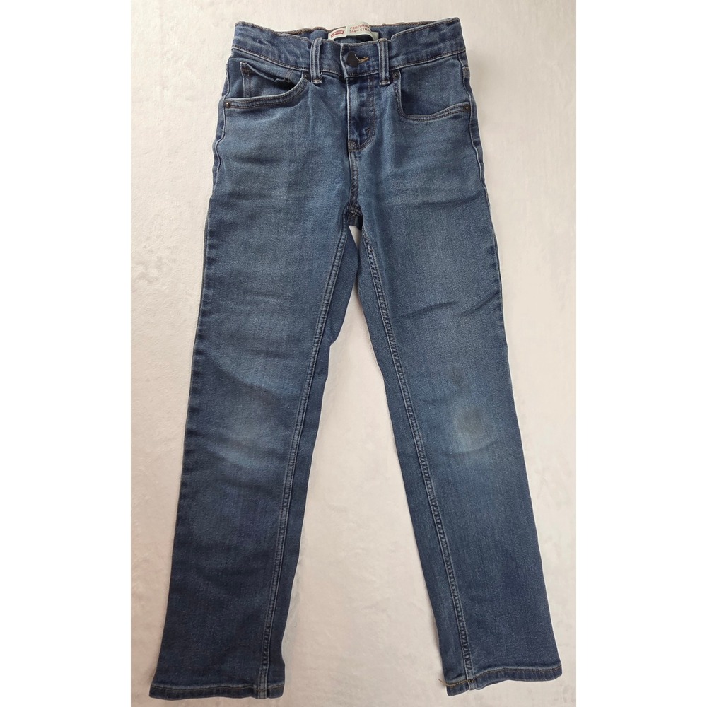 Levis Performance 514 Straight Jeans Boys 12 REG W26 L27 Blue‎ Adjustable Waist